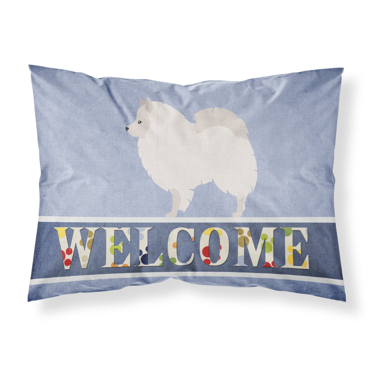 BB8317PILLOWCASE German Spitz Welcome Fabric Standard Pillowcase