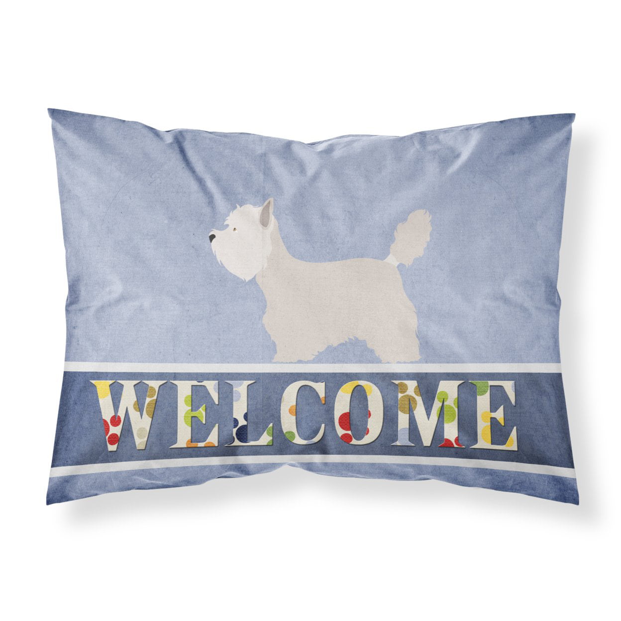 BB8318PILLOWCASE Westie Welcome Fabric Standard Pillowcase