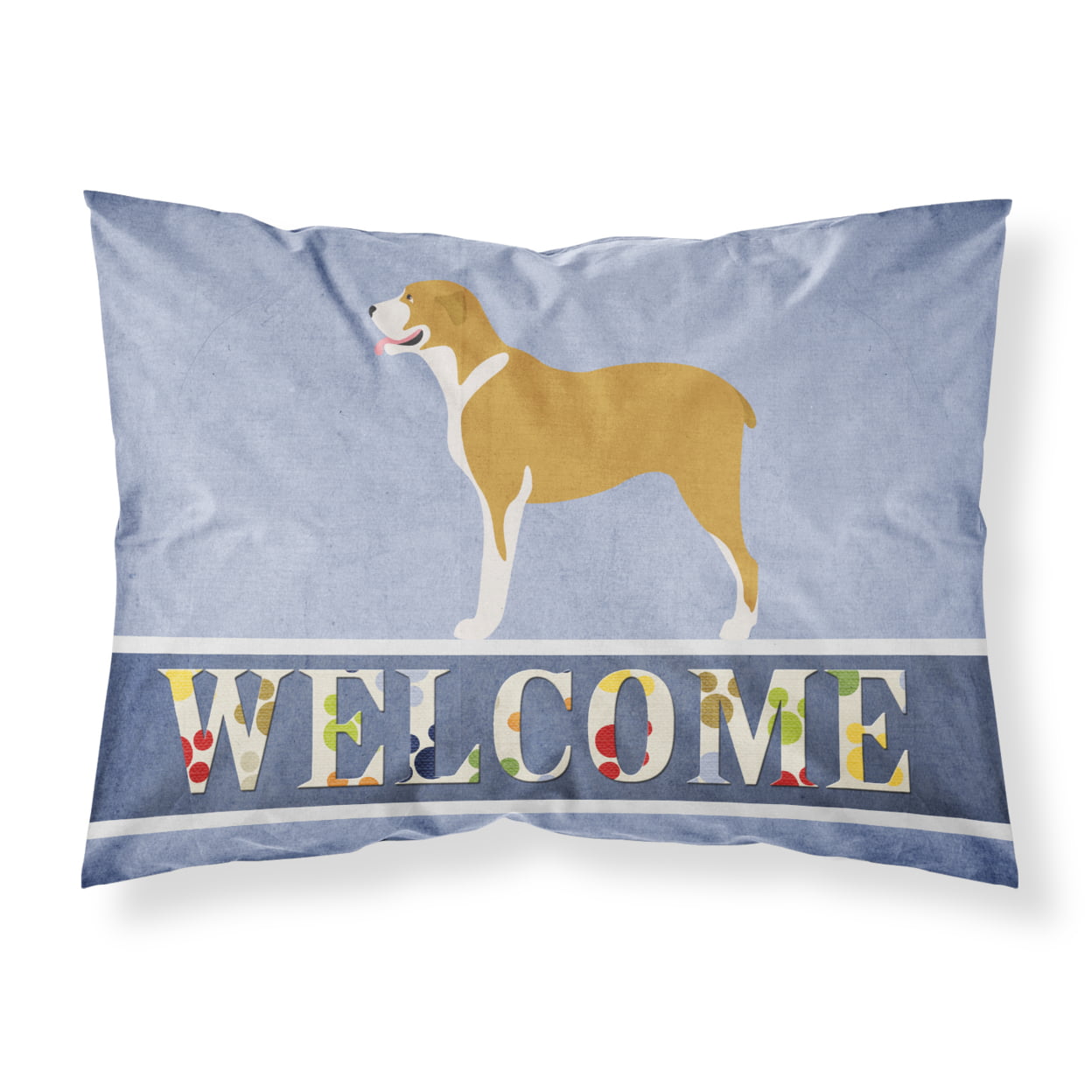 Belgium Mastiff Welcome Fabric Standard Pillowcase - Multi-Colored