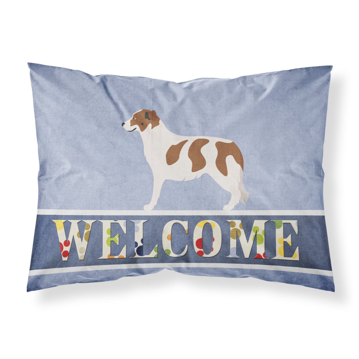 Aidi Atlas Mountain Dog Fabric Standard Pillowcase - Multi-Colored