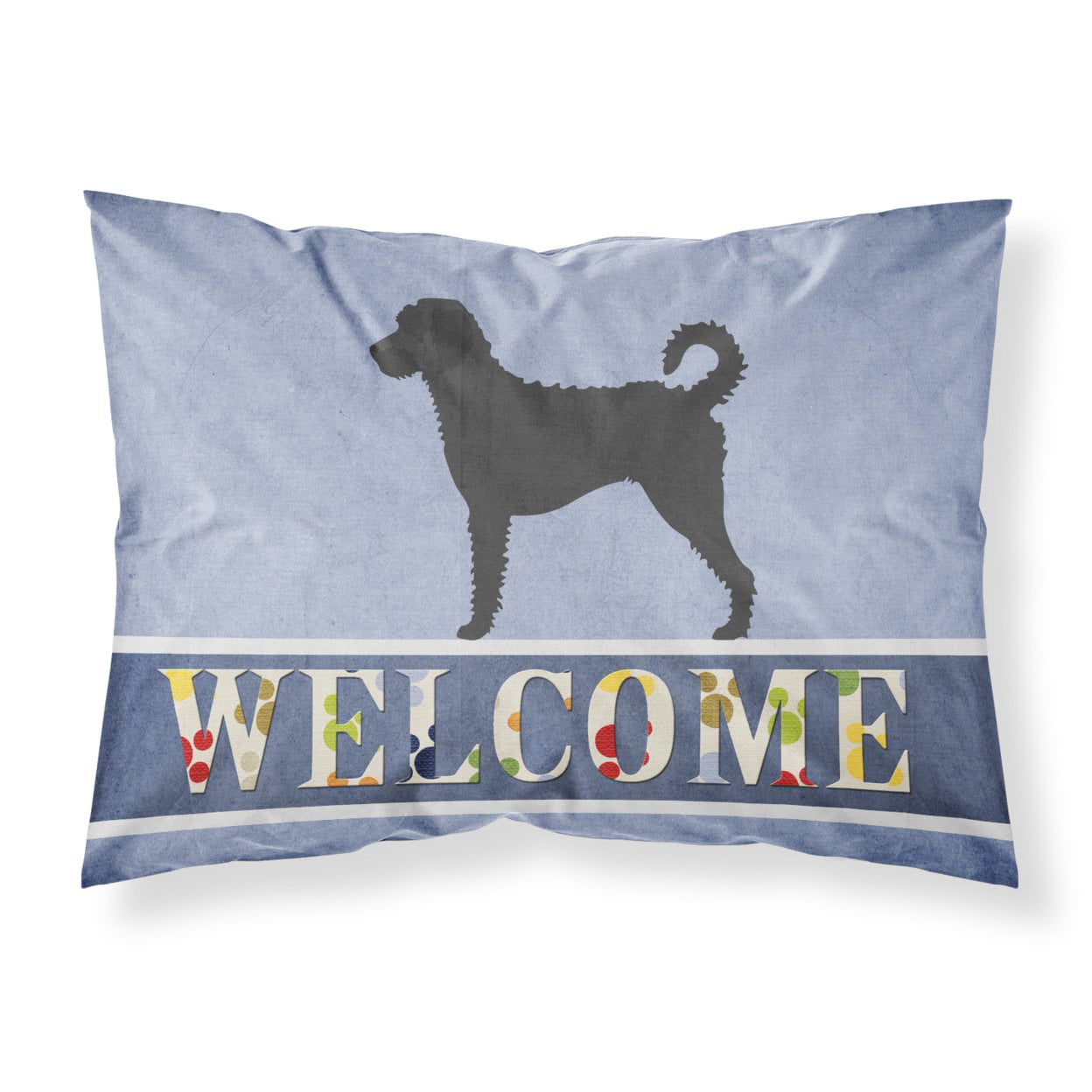 Labradoodle Welcome Fabric Standard Pillowcase - Multi-Colored - Standard