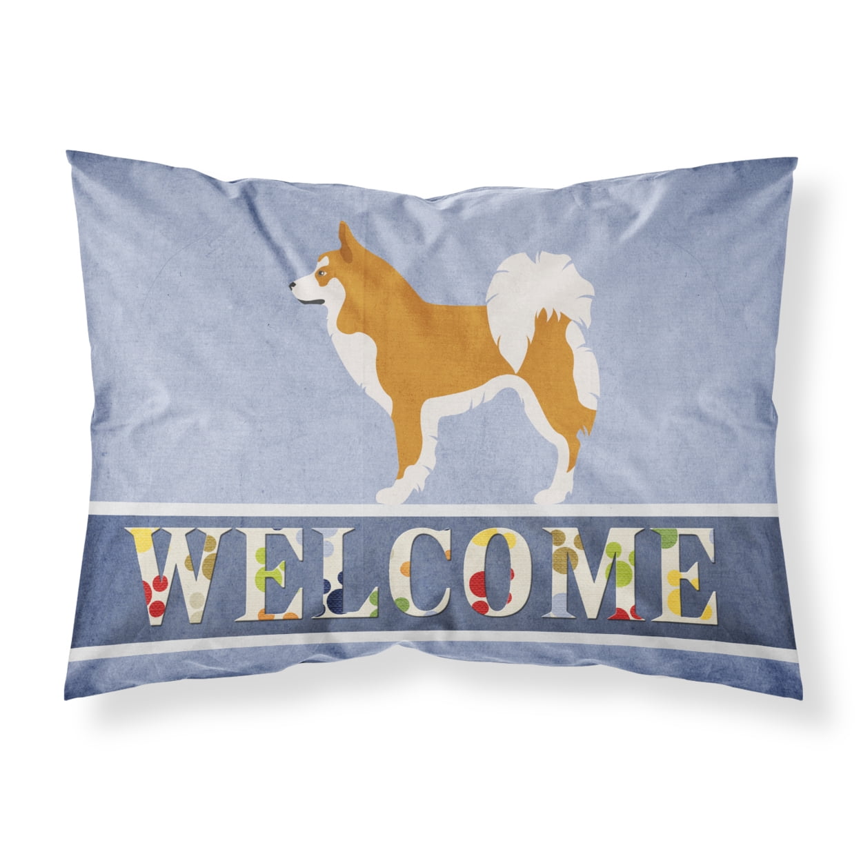 Icelandic Sheepdog Fabric Standard Pillowcase - Multi-Colored - Standard