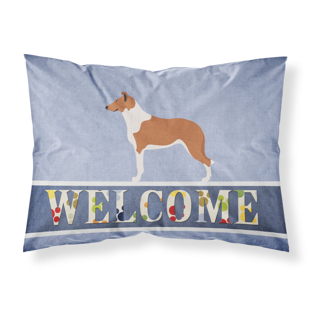 Smooth Collie Welcome Fabric Standard Pillowcase - Multi-Colored - Standard