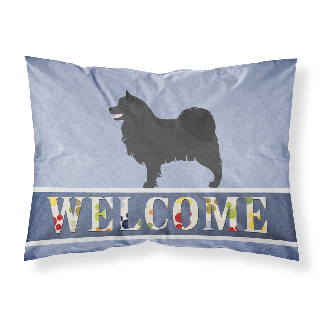 Swedish Lapphund Welcome Fabric Standard Pillowcase - Multi-Colored - Standard