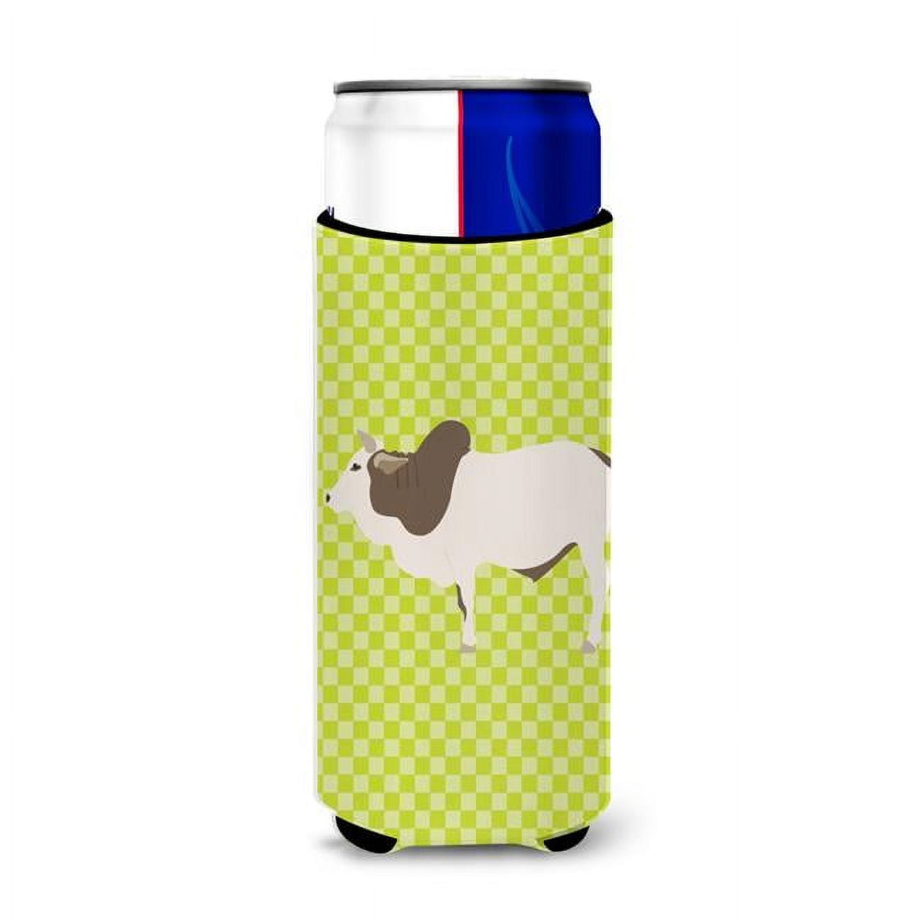 Picture of Carolines Treasures BB7656MUK Malvi Cow Green Michelob Ultra Hugger for Slim Cans