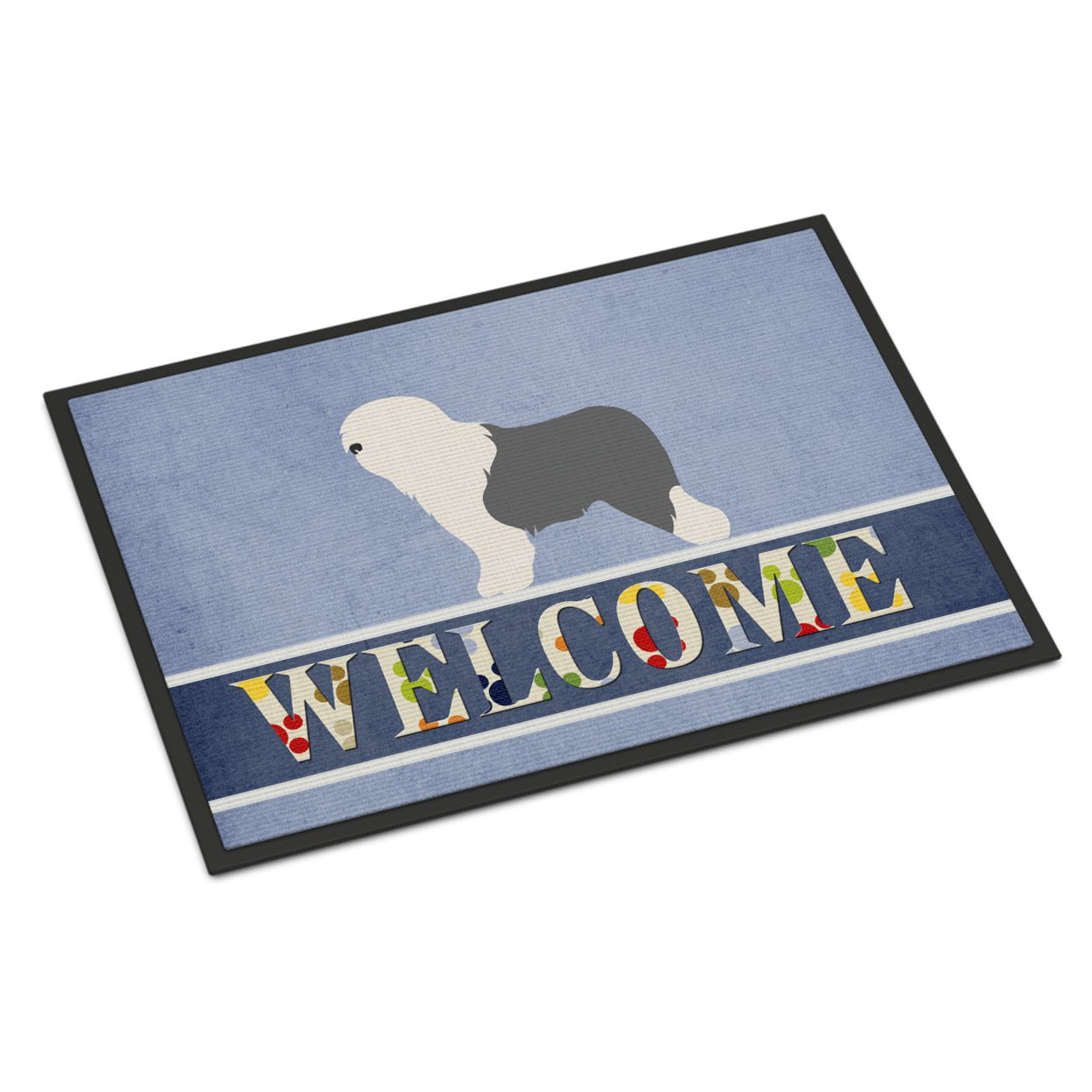 BB8294MAT Old English Sheepdog Bobtail Indoor or Outdoor Mat - 18 x 27 in.