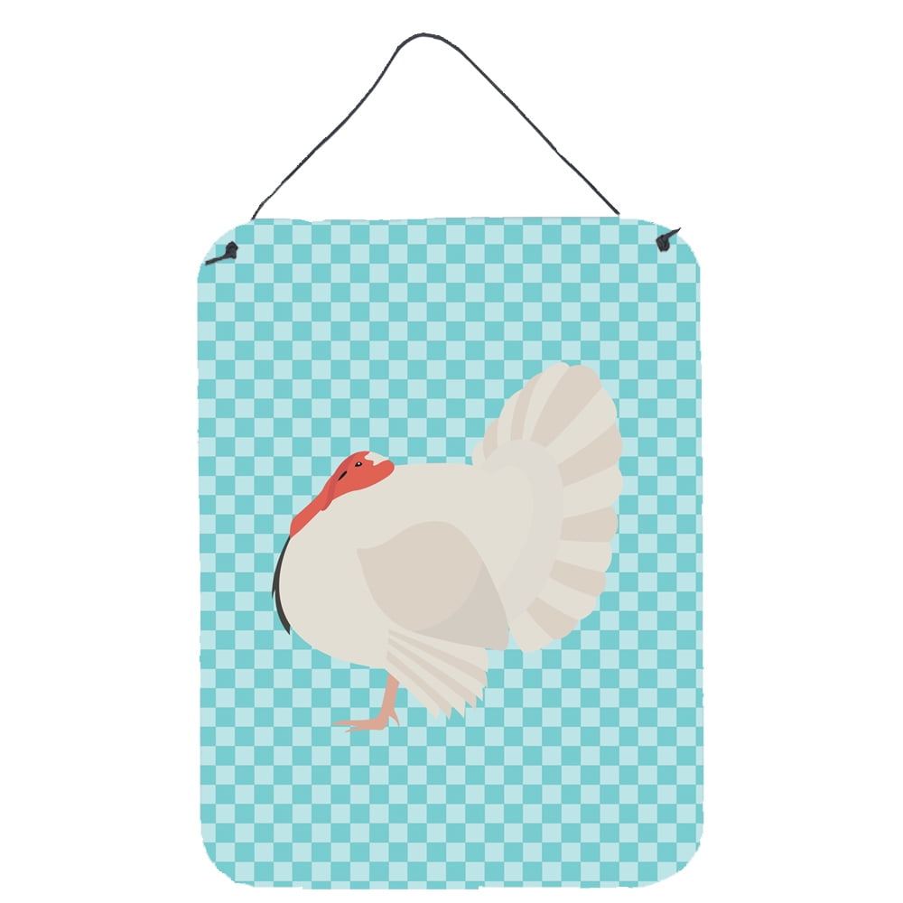 Picture of Carolines Treasures BB8157DS1216 White Holland Turkey Blue Check Wall or Door Hanging Prints