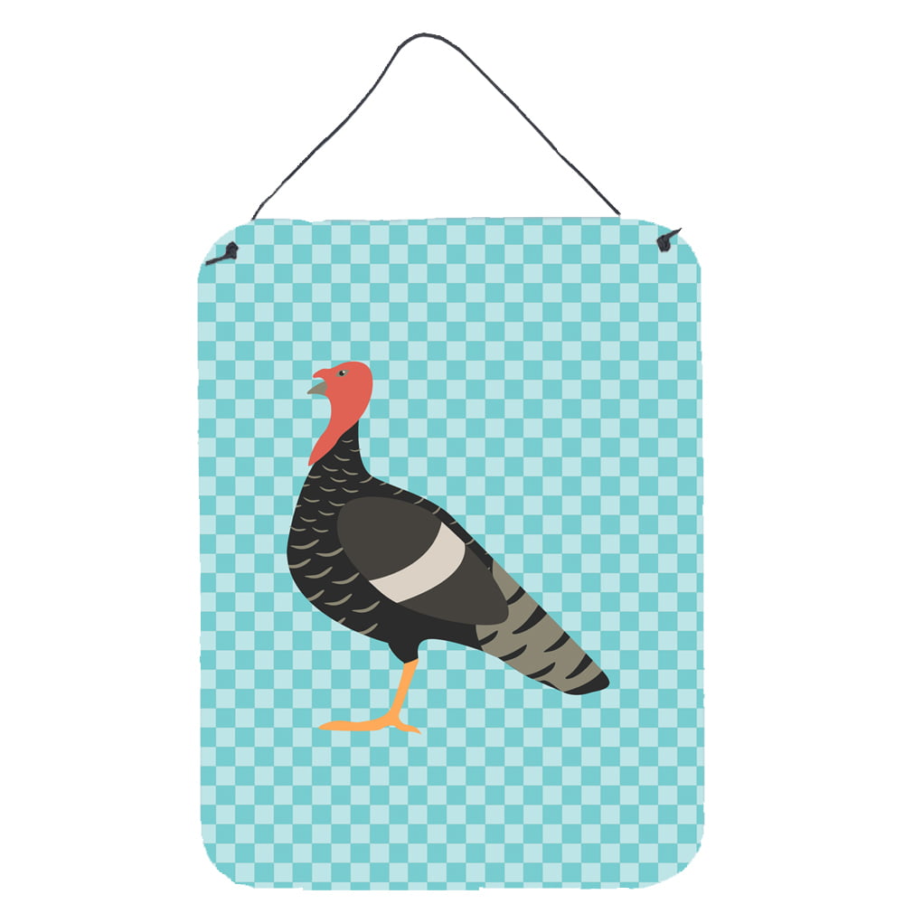 Picture of Carolines Treasures BB8161DS1216 Marragansett Turkey Blue Check Wall or Door Hanging Prints