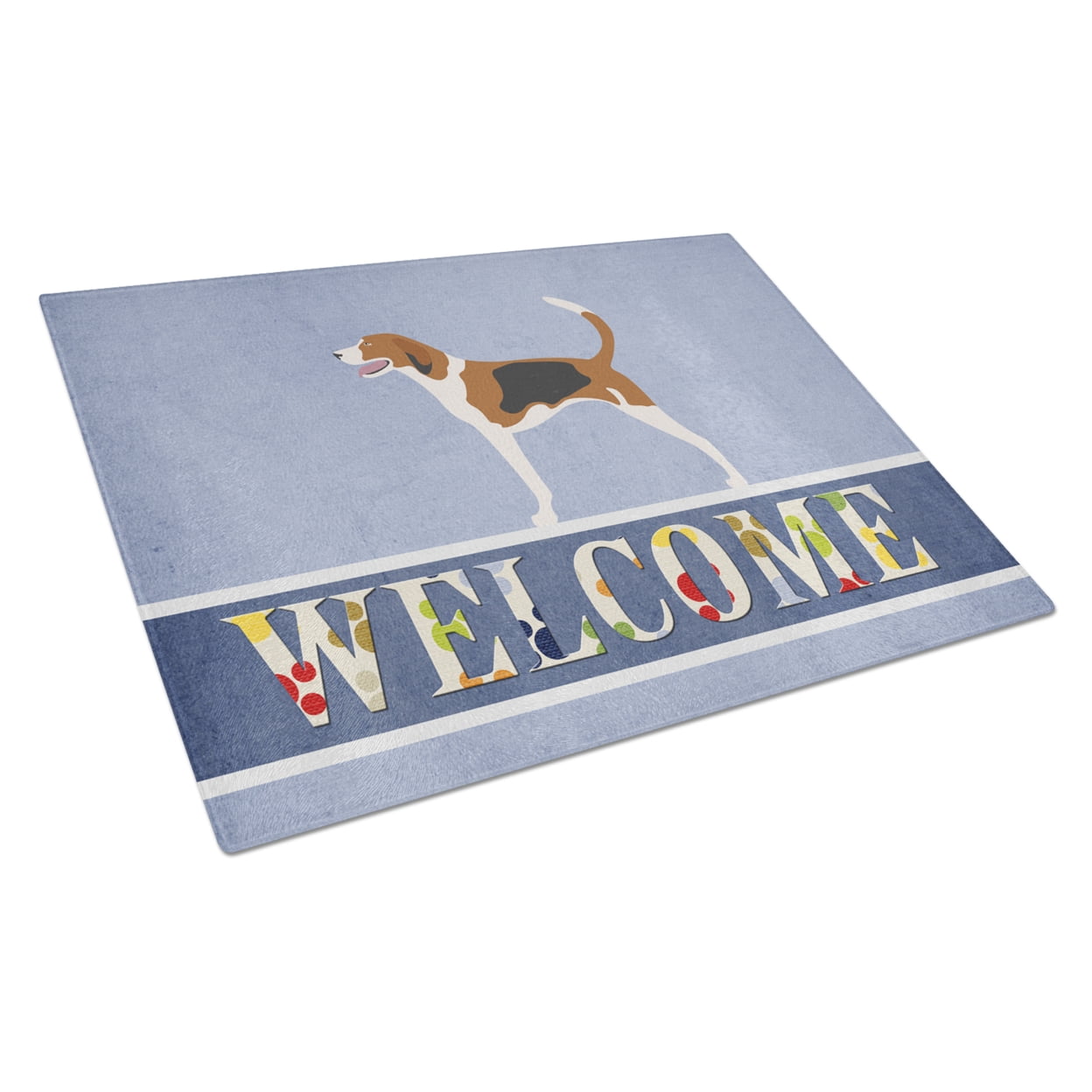 American Foxhound Welcome Glass Cutting Board - Large