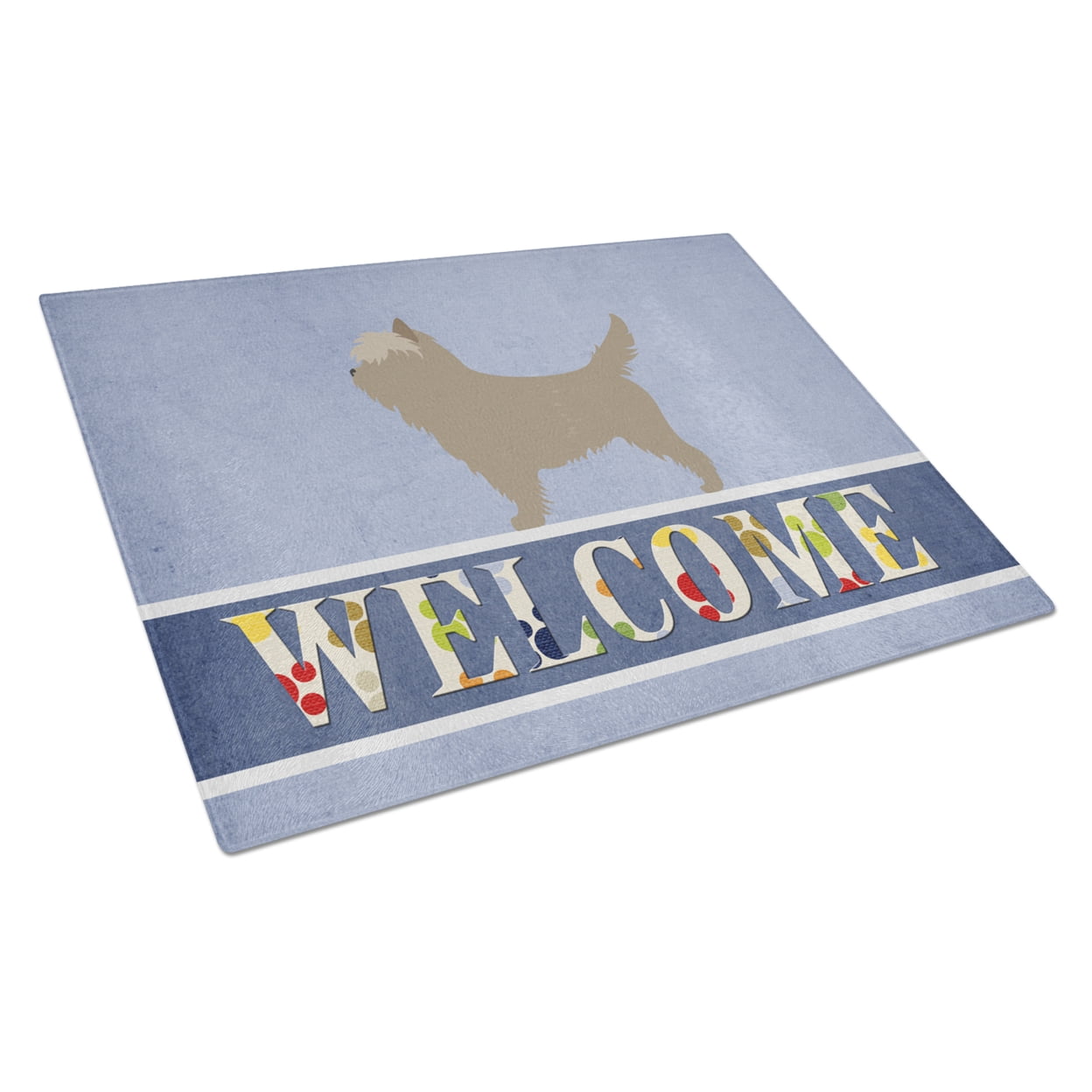 Cairn Terrier Welcome Glass Cutting Board - Large