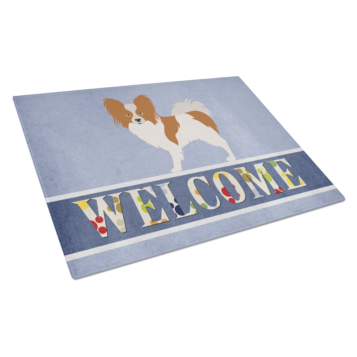 Papillon Welcome Glass Cutting Board - Large