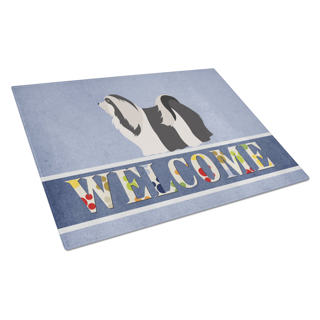Havanese Welcome Glass Cutting Board - Large