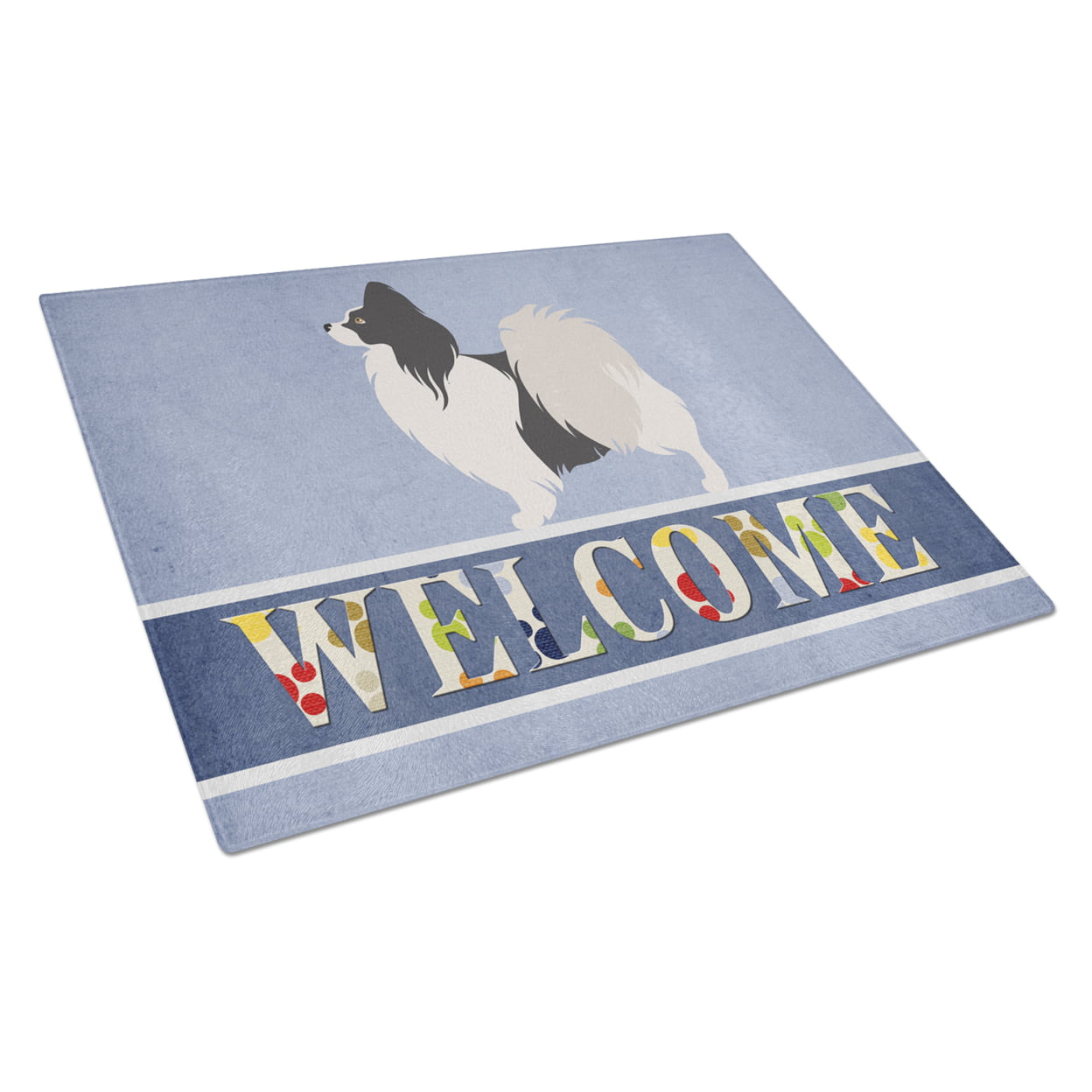 Papillon Welcome Glass Cutting Board - Large