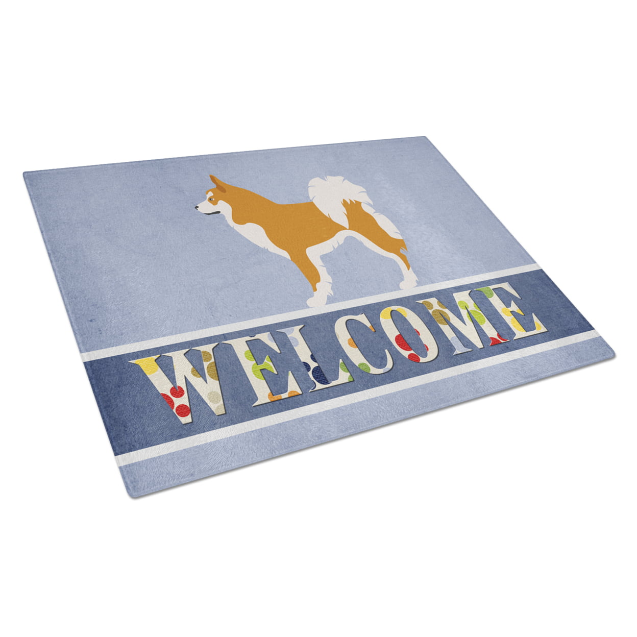 Icelandic Sheepdog Glass Cutting Board - Large