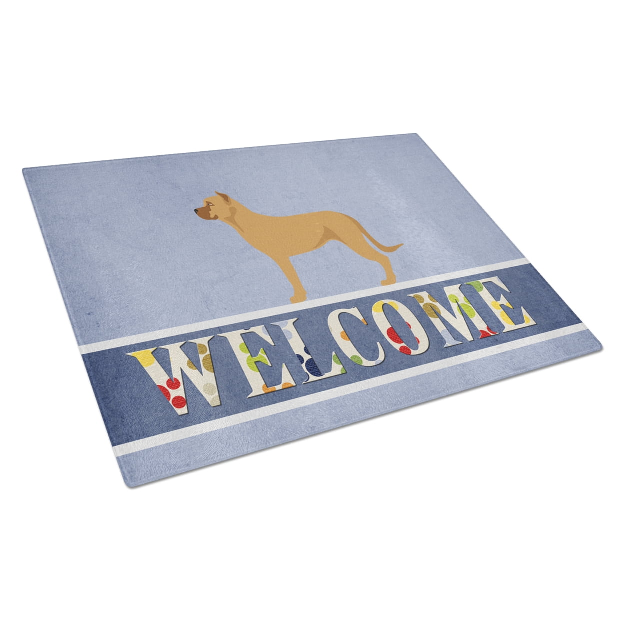 Alano Espanol Spanish Bulldog Glass Cutting Board - Large
