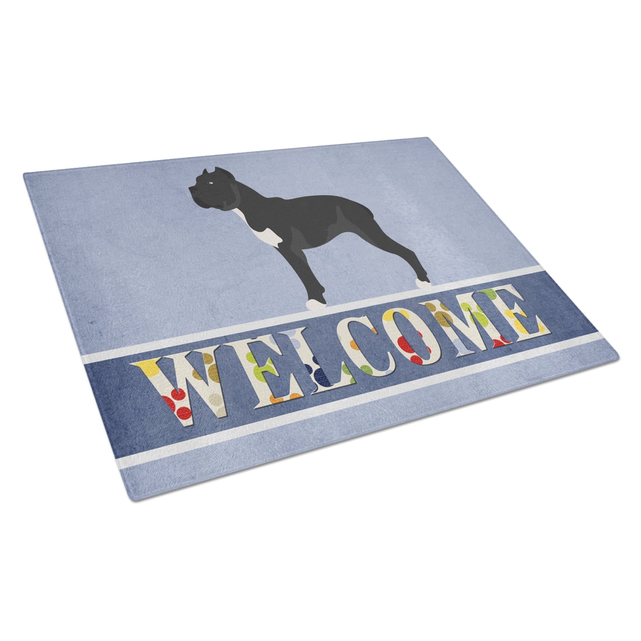 Cane Corso Welcome Glass Cutting Board Large