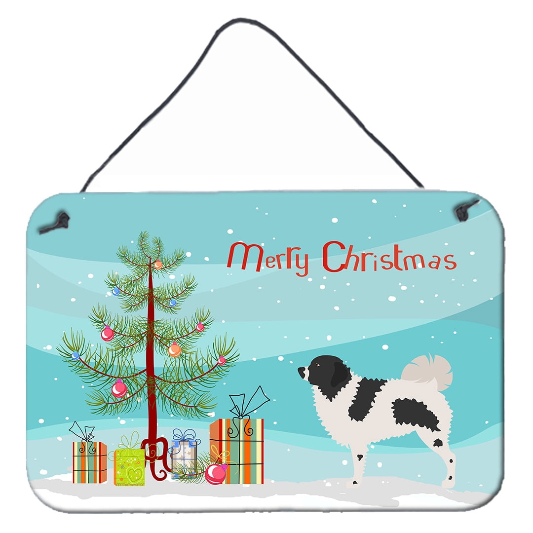 Picture of Carolines Treasures BB8444DS812 Wetterhoun Frisian Water Dog Christmas Wall or Door Hanging Prints