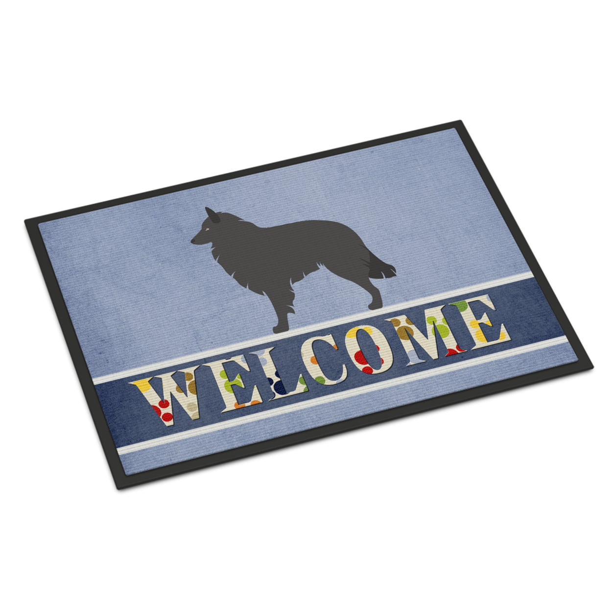 Groenendael Belgian Shepherd Indoor or Outdoor Mat - Multicolor - 24 x 36 in.