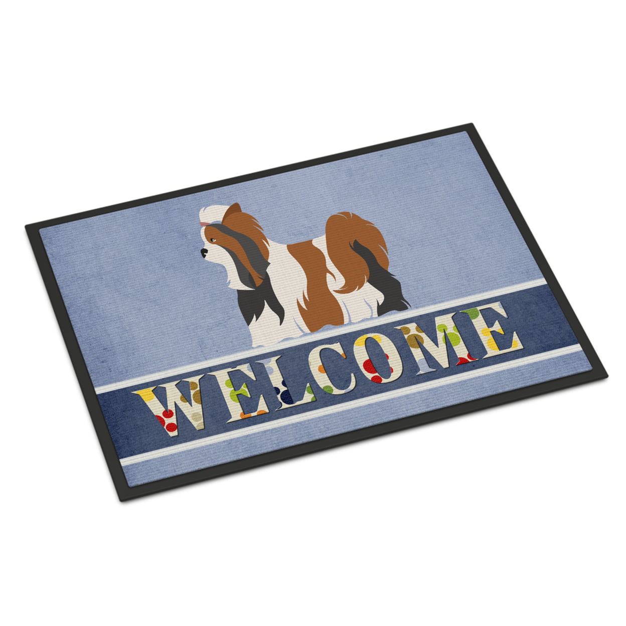 Biewer Terrier Welcome Indoor or Outdoor Mat - Multicolor - 24 x 36 in.
