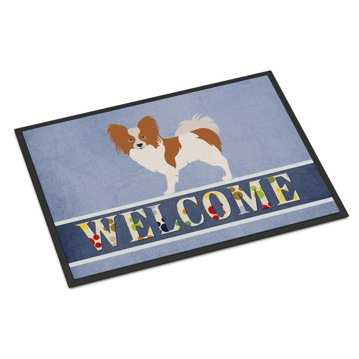 Papillon Welcome Indoor or Outdoor Mat - Multicolor - 24 x 36 in.