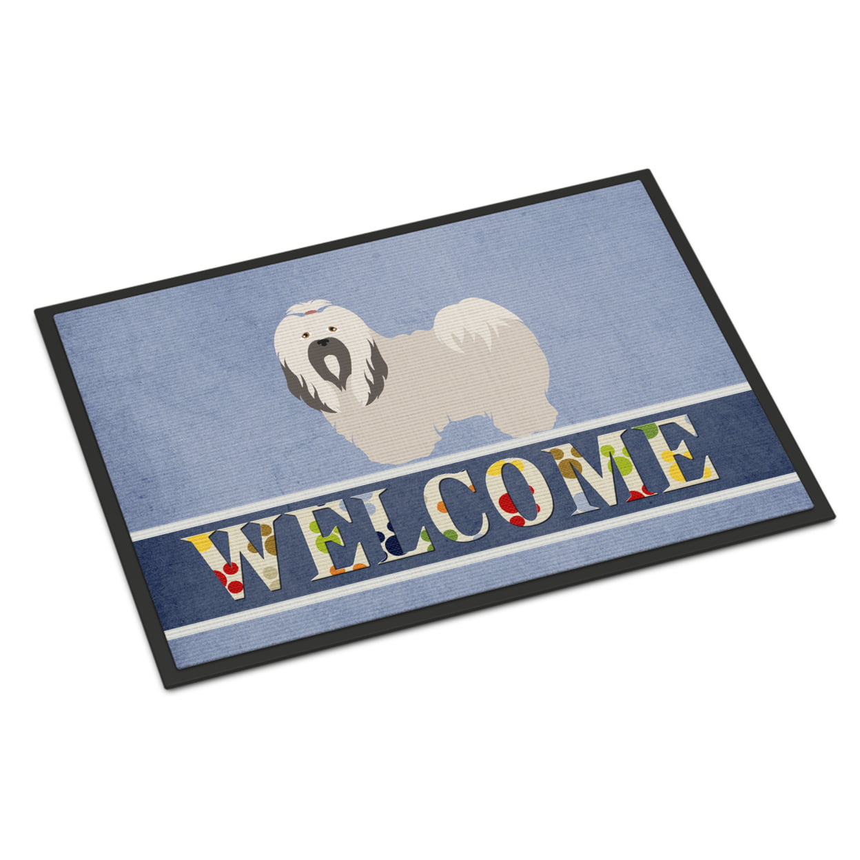 Lhasa Apso Welcome Indoor or Outdoor Mat - Multicolor - 24 x 36 in.