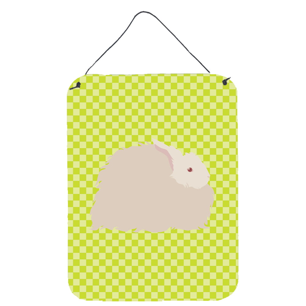 Picture of Carolines Treasures BB7785DS1216 Fluffy Angora Rabbit Green Wall or Door Hanging Prints
