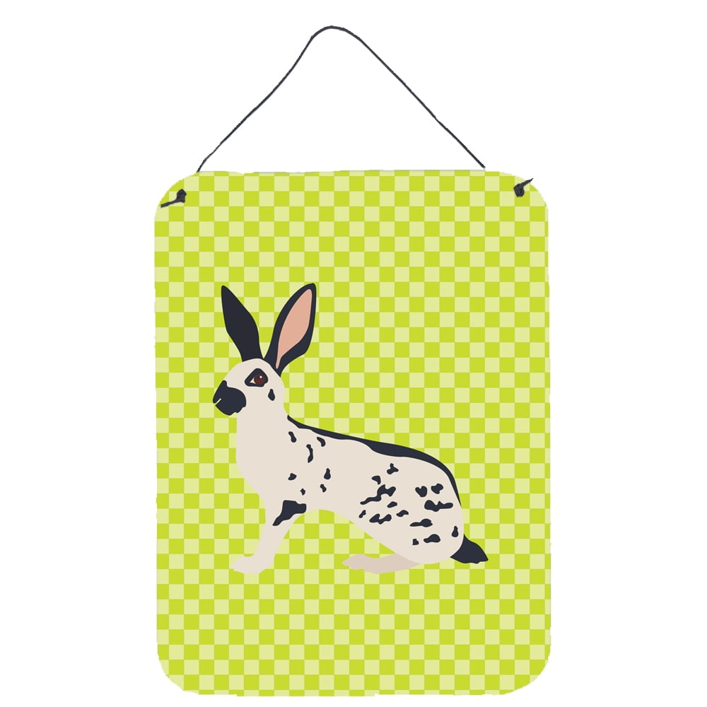 Picture of Carolines Treasures BB7787DS1216 English Spot Rabbit Green Wall or Door Hanging Prints