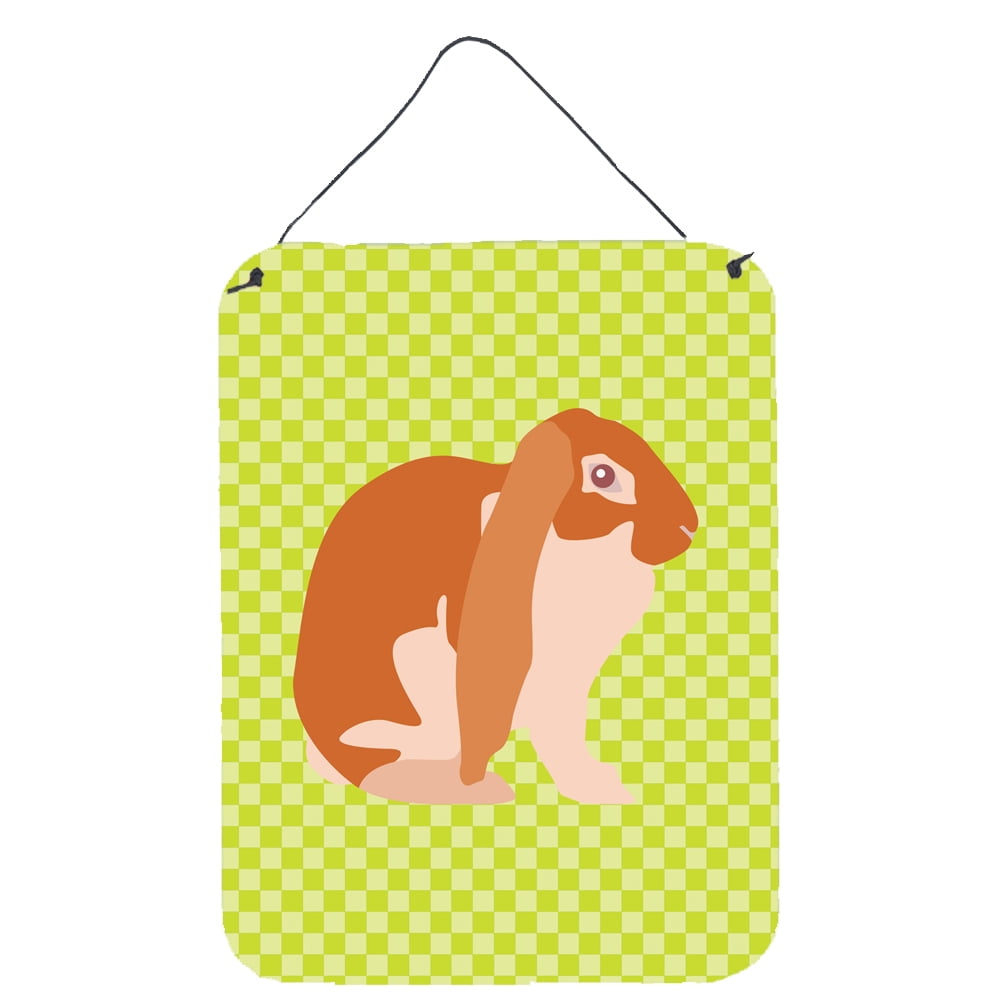 Picture of Carolines Treasures BB7788DS1216 English Lop Rabbit Green Wall or Door Hanging Prints