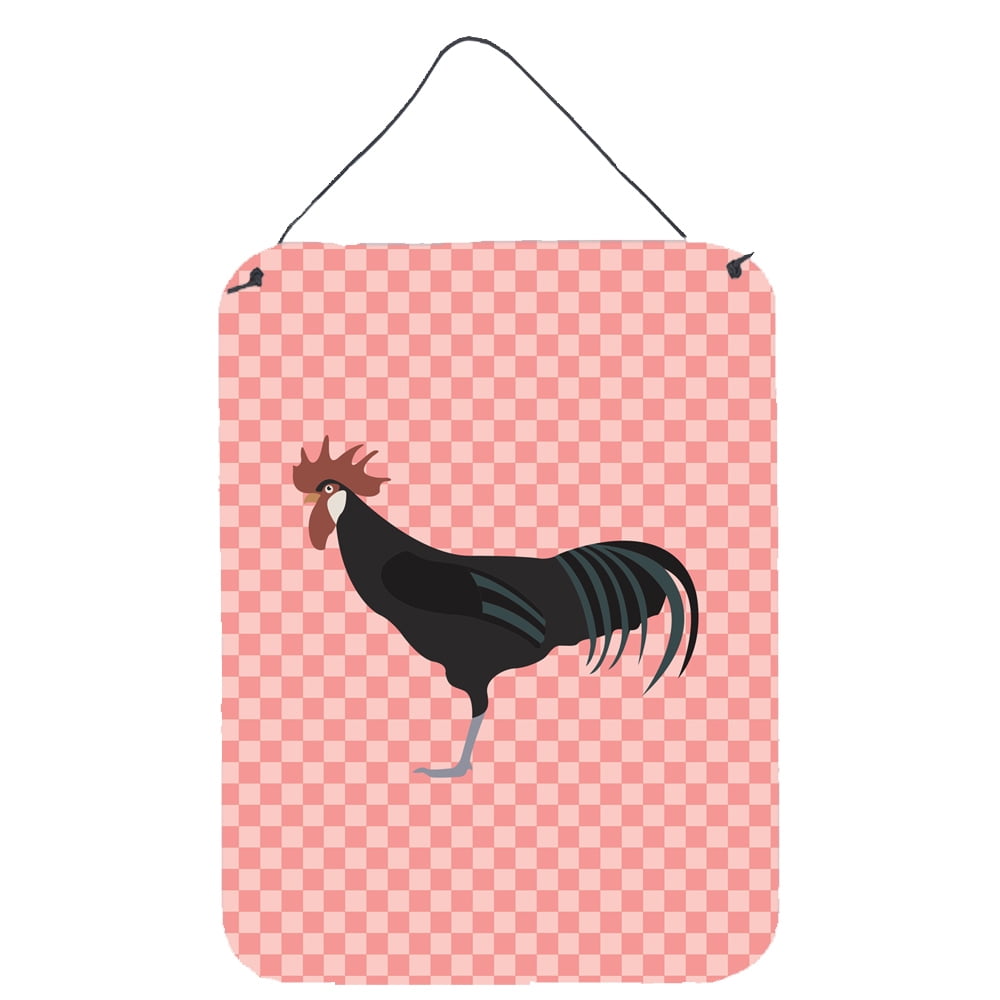 BB7841DS1216 Minorca Ctalalan Chicken Pink Check Wall or Door Hanging Prints