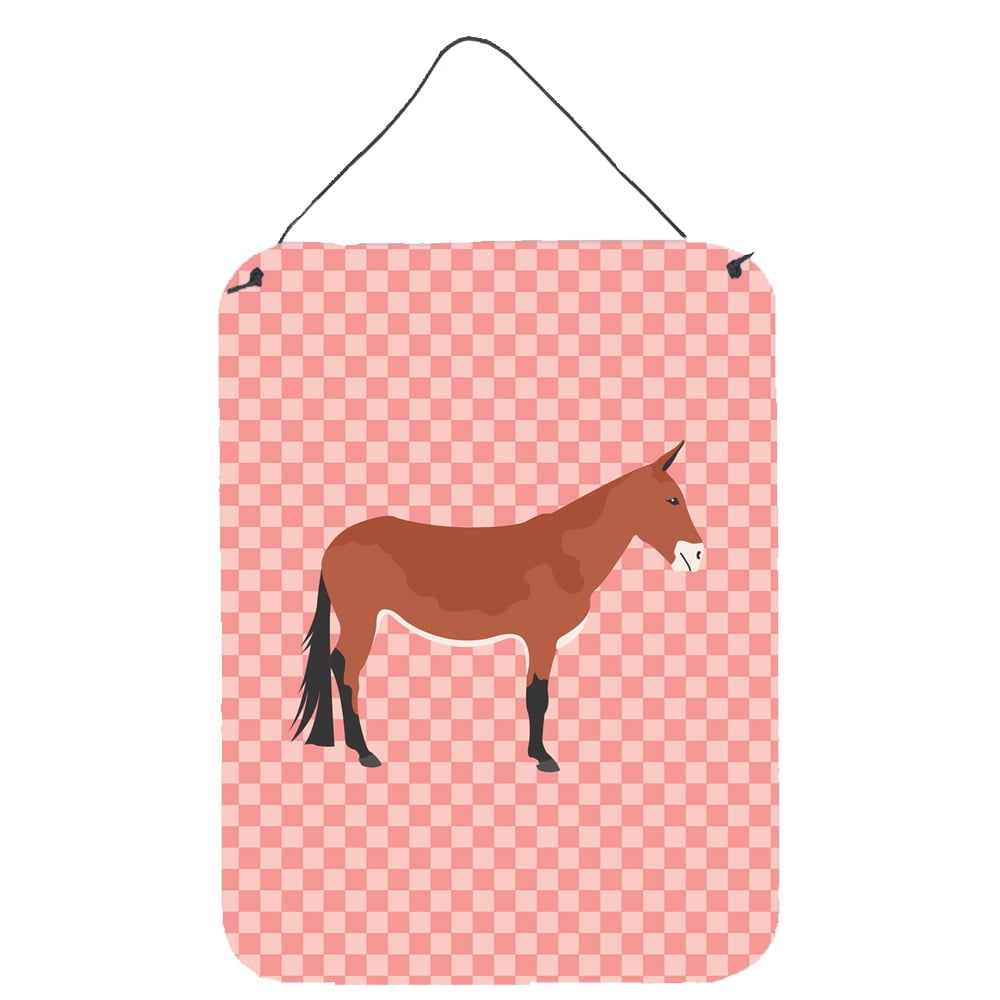 BB7845DS1216 Mule Pink Check Wall or Door Hanging Prints