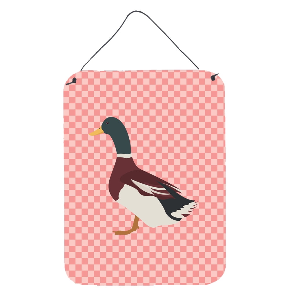 BB7856DS1216 Rouen Duck Pink Check Wall or Door Hanging Prints