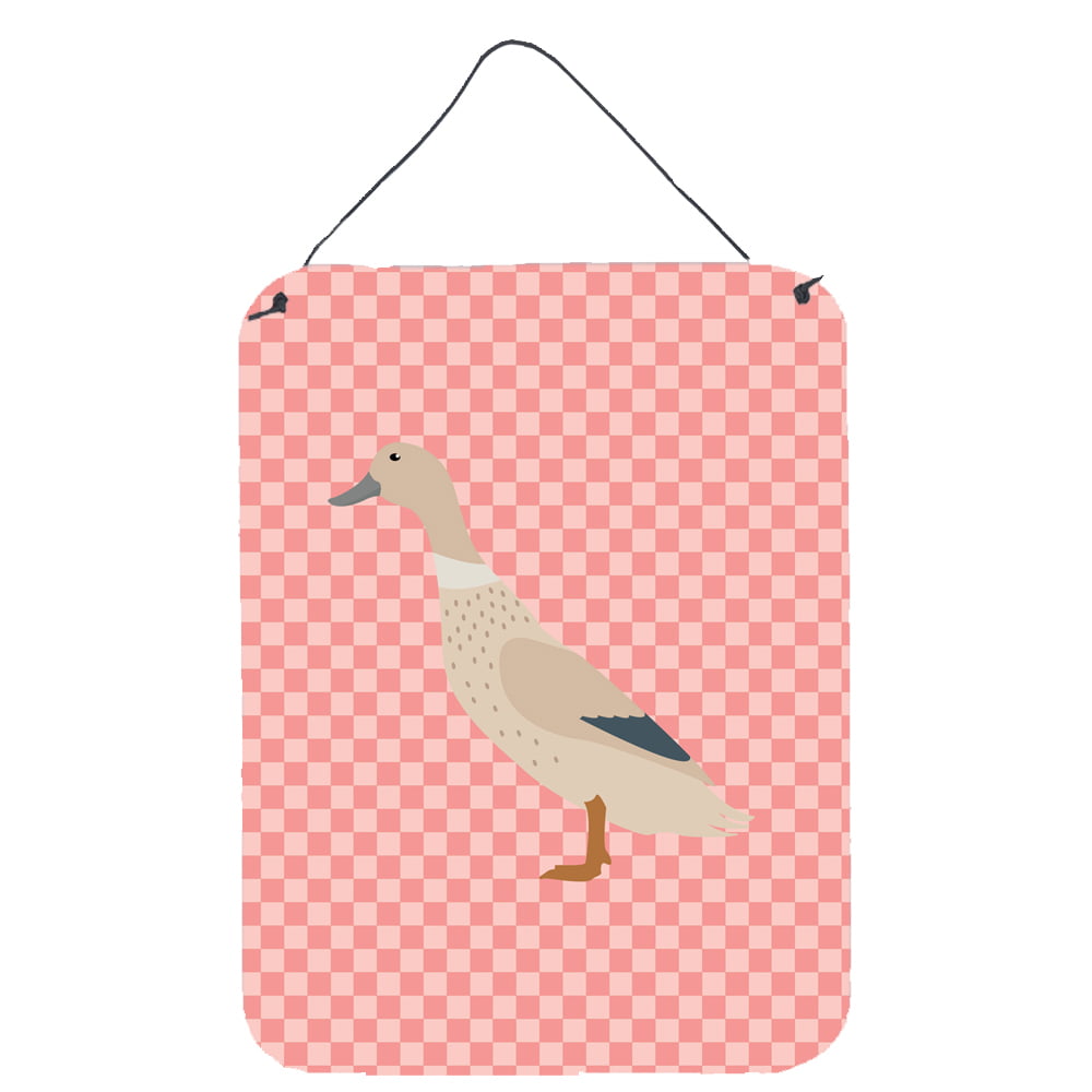 BB7858DS1216 West Harlequin Duck Pink Check Wall or Door Hanging Prints
