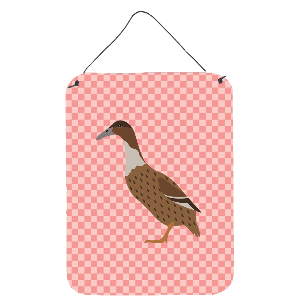 BB7861DS1216 Dutch Hook Bill Duck Pink Check Wall or Door Hanging Prints