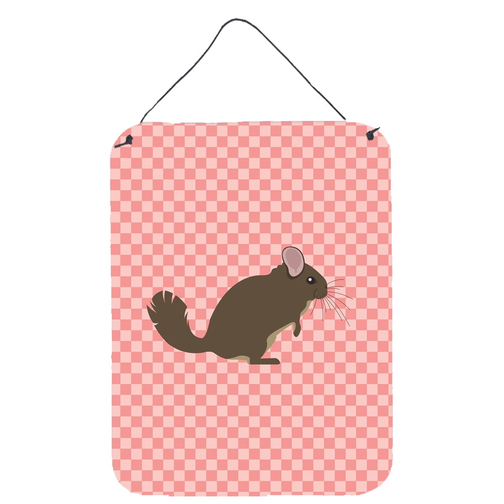 BB7875DS1216 Chinchilla Pink Check Wall or Door Hanging Prints