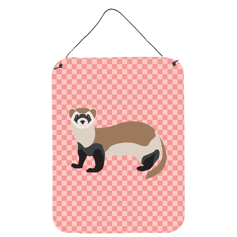 BB7878DS1216 Ferret Pink Check Wall or Door Hanging Prints