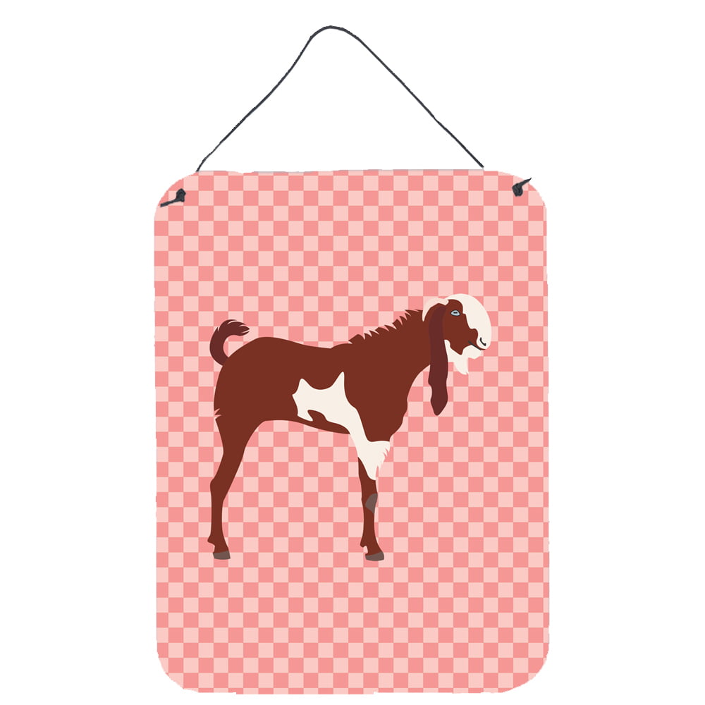 BB7890DS1216 Jamnapari Goat Pink Check Wall or Door Hanging Prints