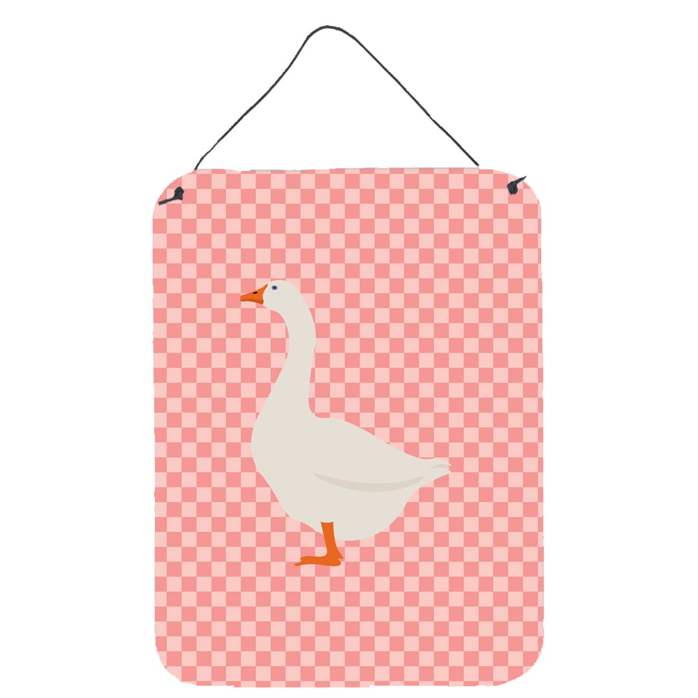 BB7892DS1216 Embden Goose Pink Check Wall or Door Hanging Prints