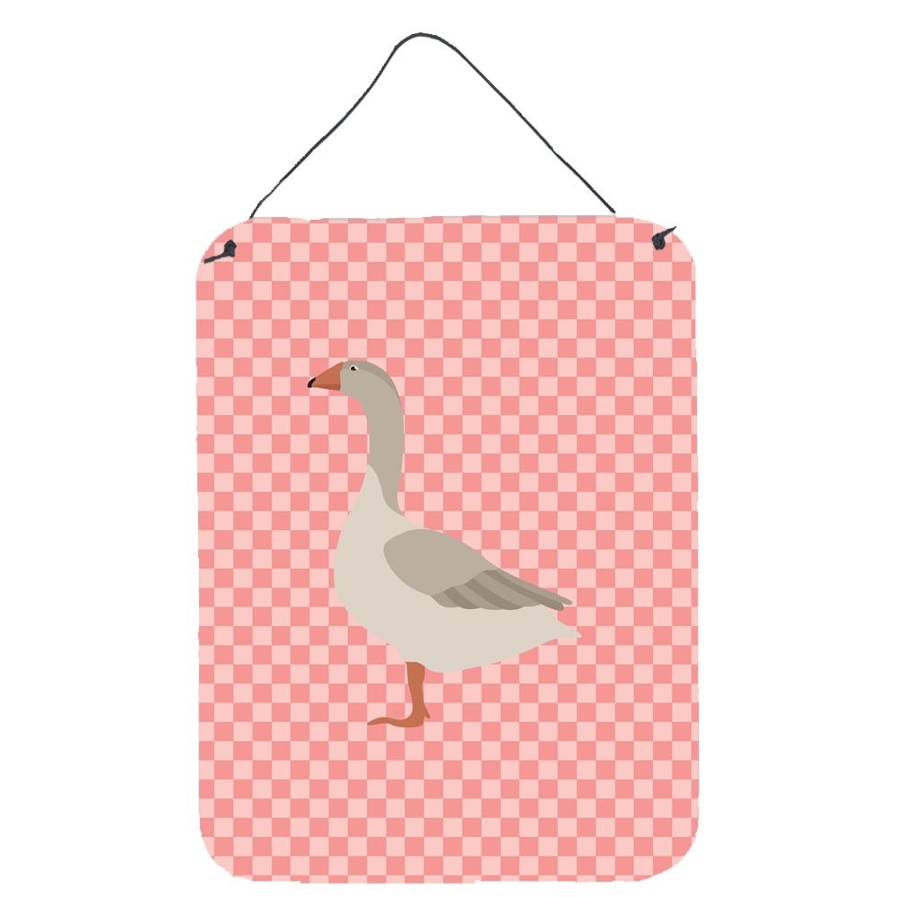 BB7894DS1216 Steinbacher Goose Pink Check Wall or Door Hanging Prints
