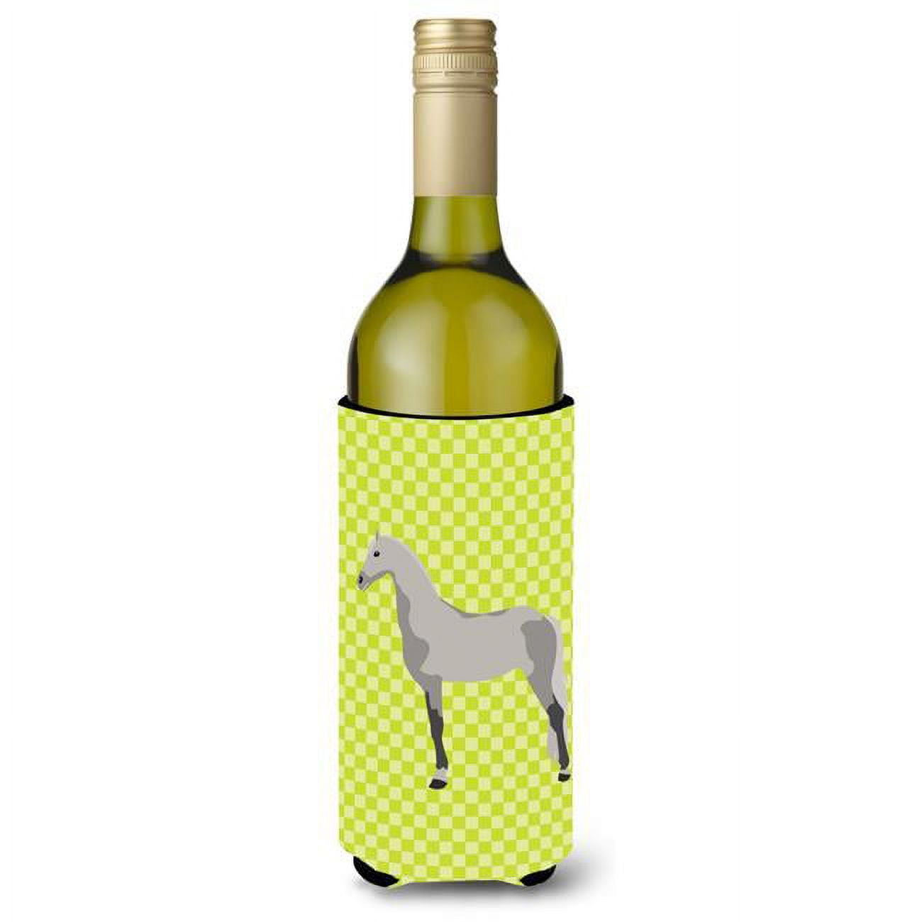 Picture of Carolines Treasures BB7734LITERK Orlov Trotter Horse Green Wine Bottle Beverge Insulator Hugger