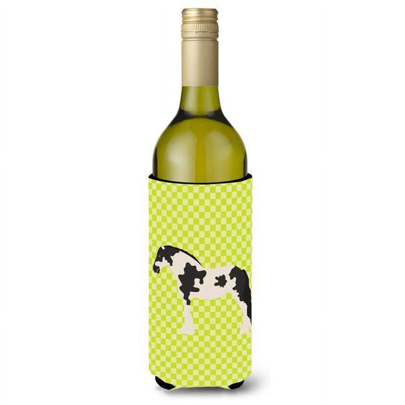 Picture of Carolines Treasures BB7738LITERK Cyldesdale Horse Green Wine Bottle Beverge Insulator Hugger