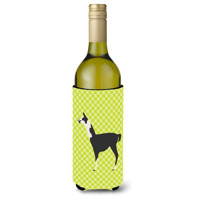 Picture of Carolines Treasures BB7744LITERK Llama Q Ara Green Wine Bottle Beverge Insulator Hugger