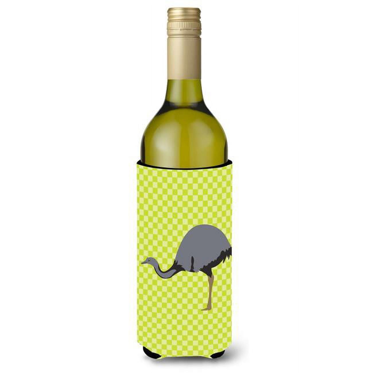 Picture of Carolines Treasures BB7749LITERK Rhea Green Wine Bottle Beverge Insulator Hugger