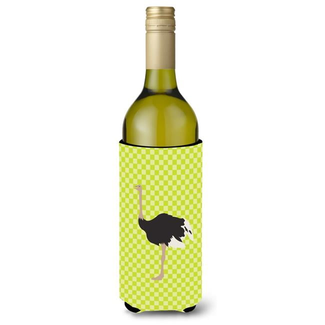 Picture of Carolines Treasures BB7750LITERK Common Ostrich Green Wine Bottle Beverge Insulator Hugger