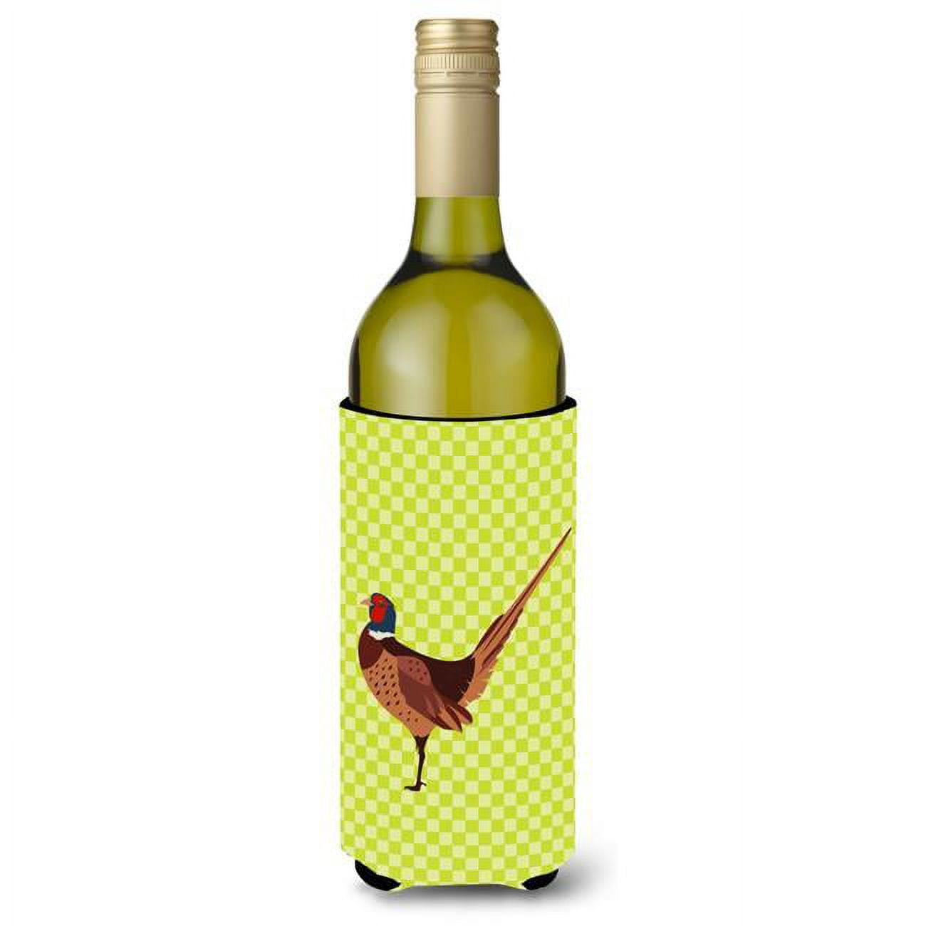 Picture of Carolines Treasures BB7756LITERK Ring-necked Common Pheasant Green Wine Bottle Beverge Insulator Hugger