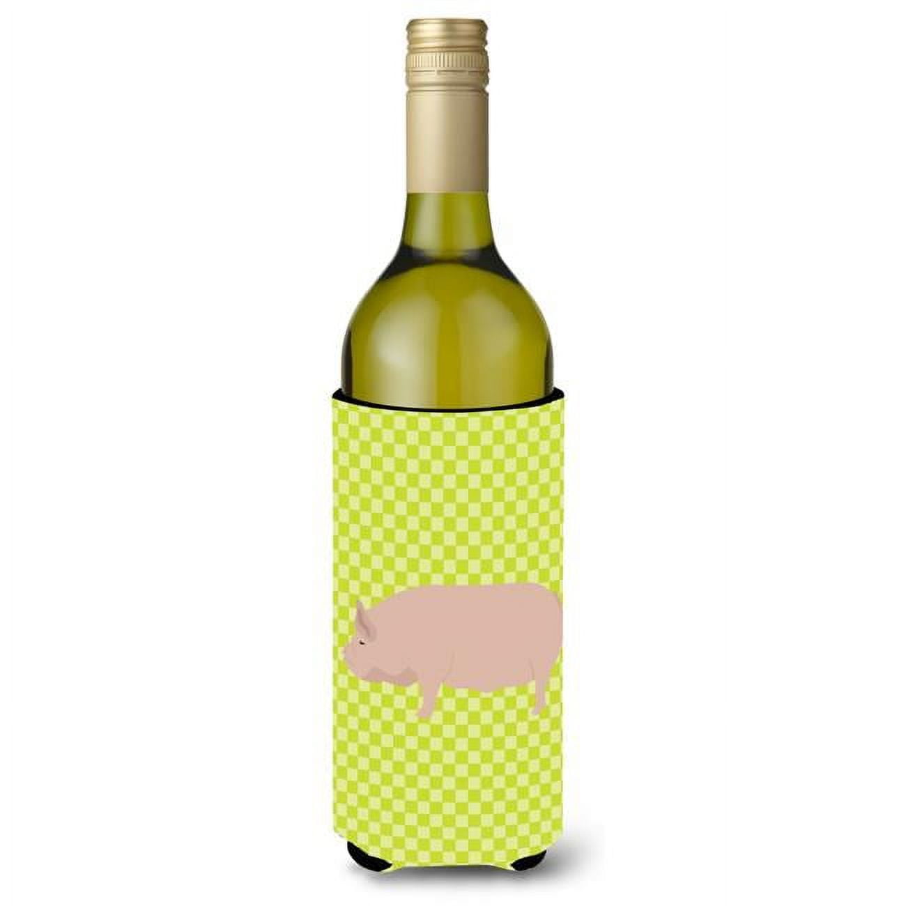Picture of Carolines Treasures BB7763LITERK Welsh Pig Green Wine Bottle Beverge Insulator Hugger