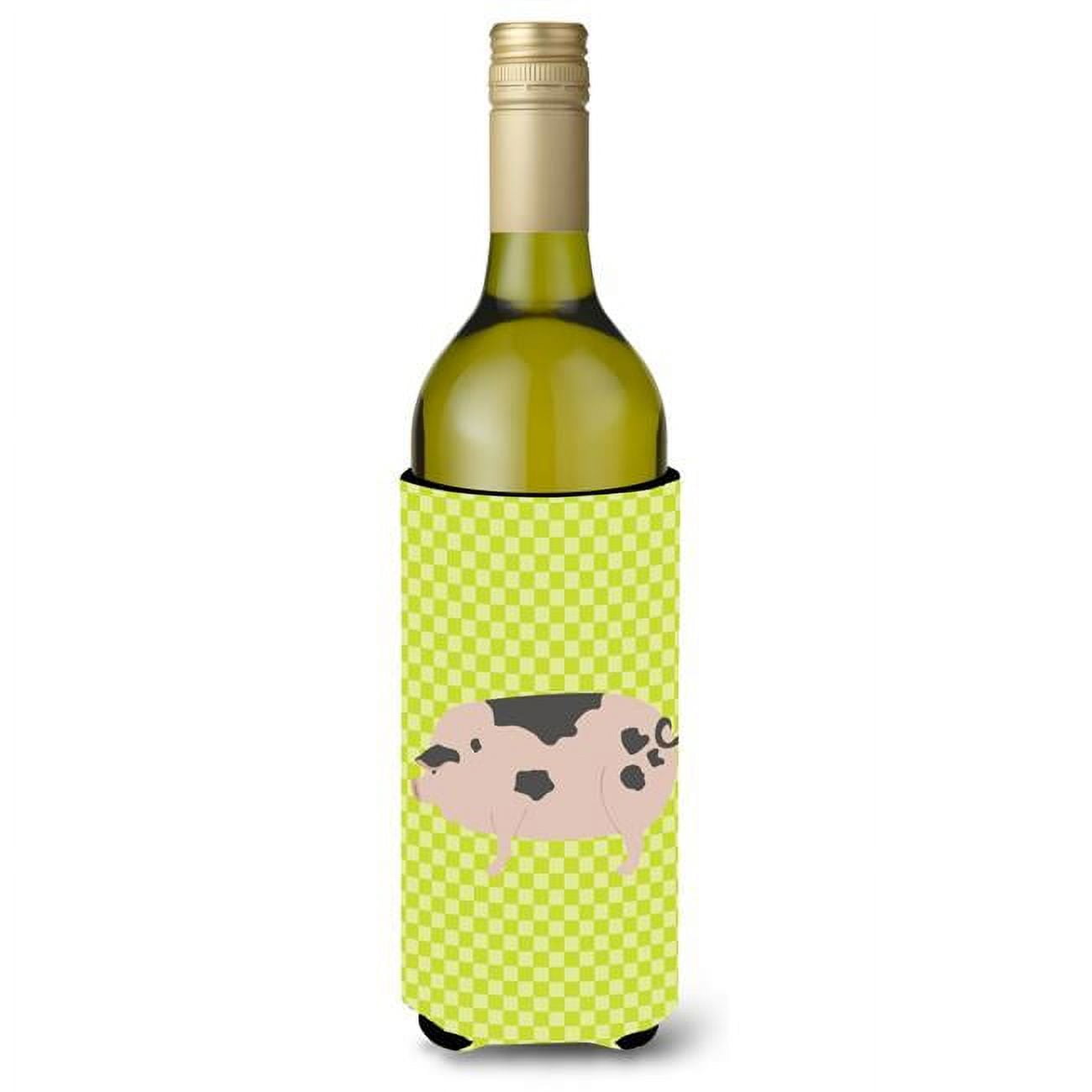 Picture of Carolines Treasures BB7766LITERK Gloucester Old Spot Pig Green Wine Bottle Beverge Insulator Hugger