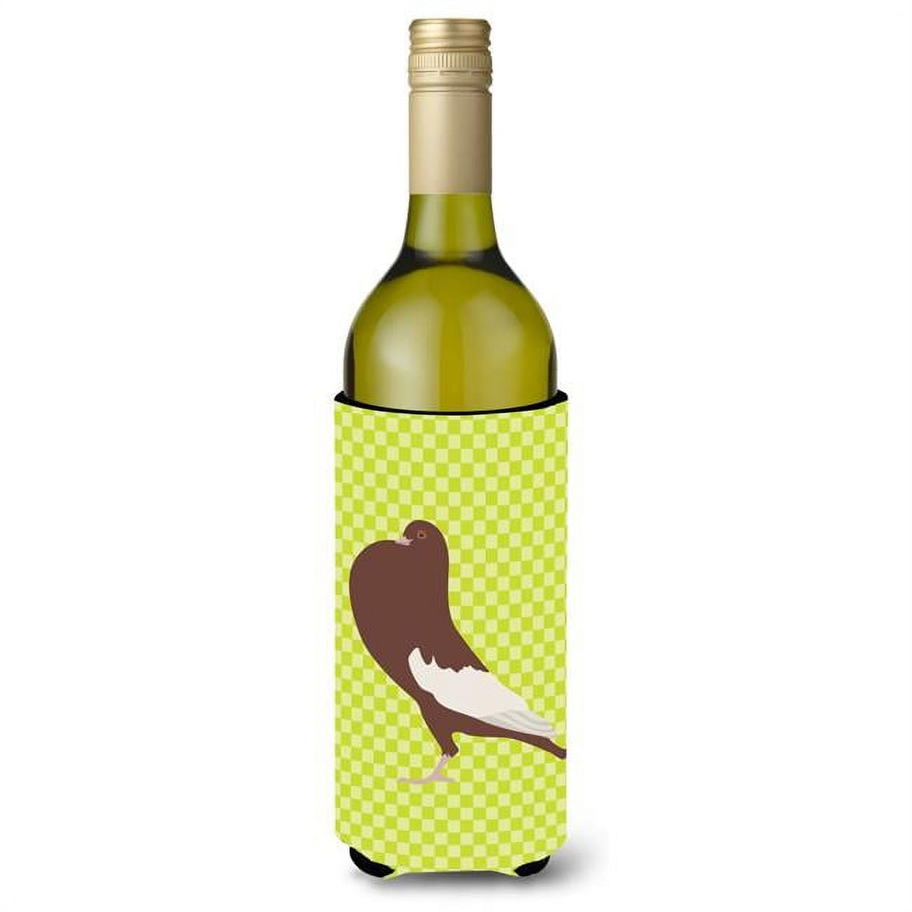 Picture of Carolines Treasures BB7780LITERK English Pouter Pigeon Green Wine Bottle Beverge Insulator Hugger