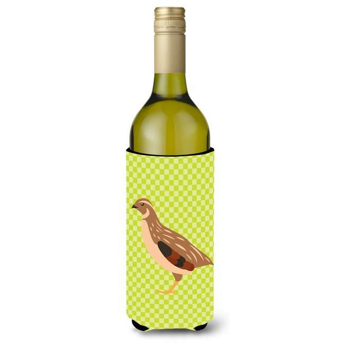 Picture of Carolines Treasures BB7781LITERK Golden Phoenix Quail Green Wine Bottle Beverge Insulator Hugger