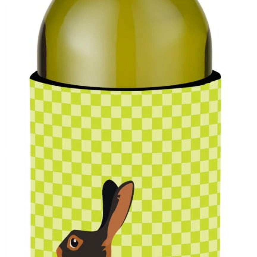 Picture of Carolines Treasures BB7789LITERK Tan Rabbit Green Wine Bottle Beverge Insulator Hugger