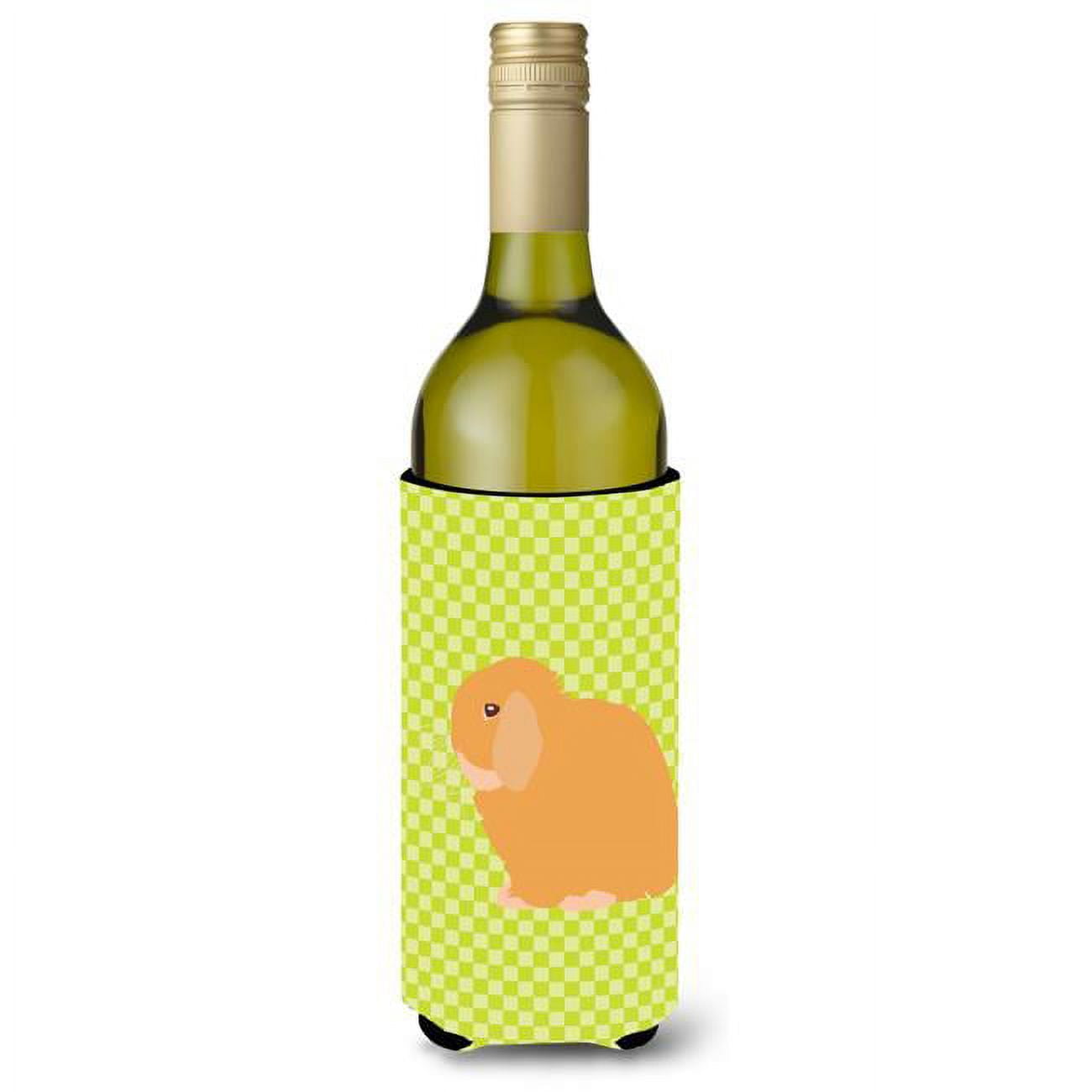 Picture of Carolines Treasures BB7794LITERK Holland Lop Rabbit Green Wine Bottle Beverge Insulator Hugger